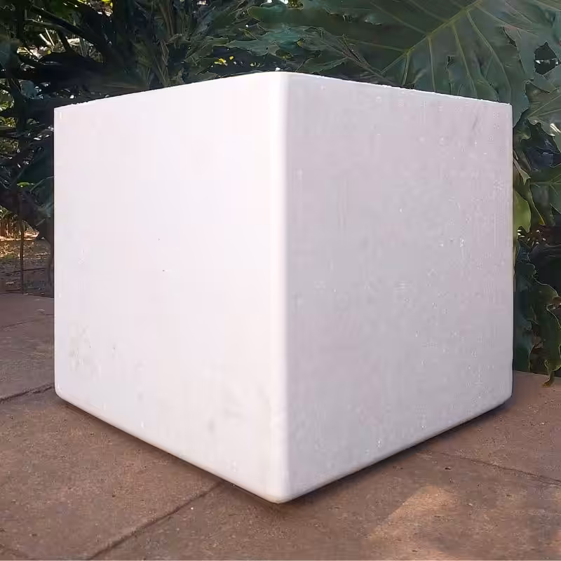 A side view of a medium sized EPS foam cooler