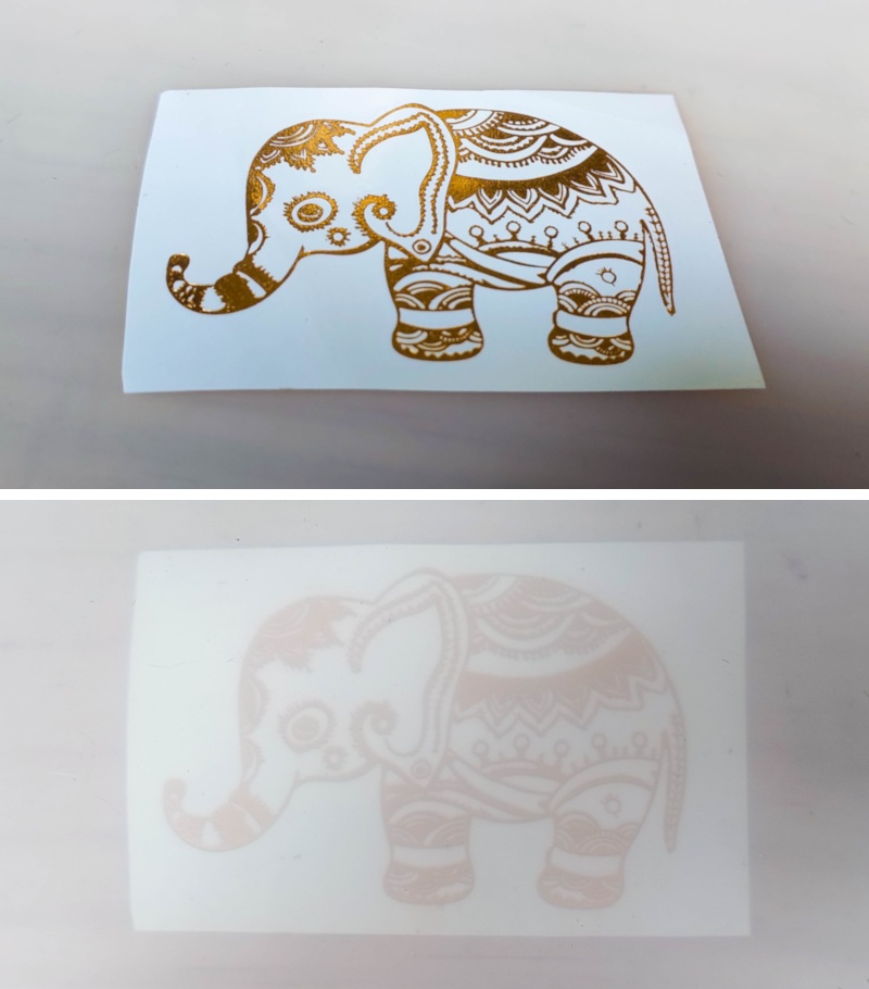 Place the temporary tattoo under a silicone mat